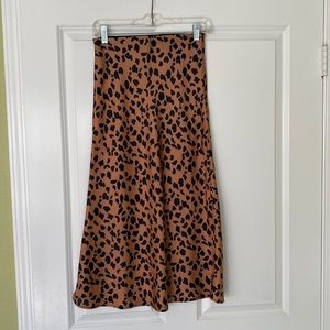 Urban Outfitters A-line Leopard Skirt